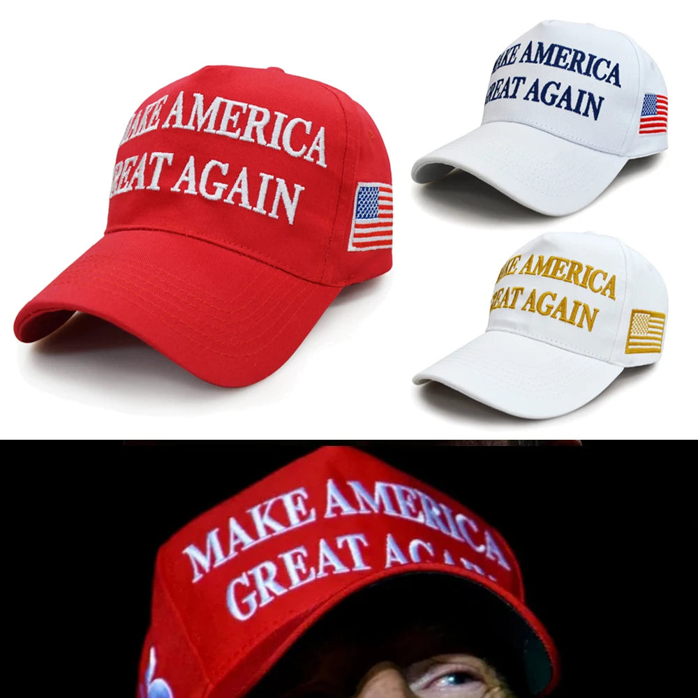 Trump 2024 MAGA Hat, USA Flag